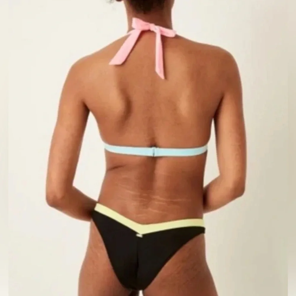 Victoria’s Secret Black Multi Push-Up‎ Halter Bikini Set – Size L NWOT